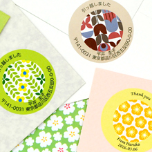 丸形アドレスシール2シートセット-オリジナル